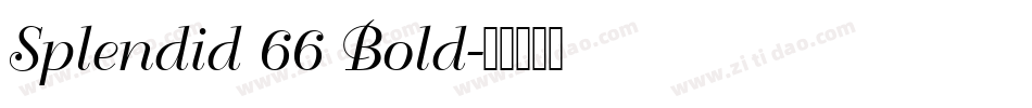 Splendid 66 Bold字体转换